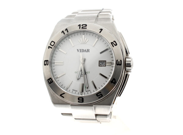 VIDAR Golf Impact Herrenuhr mit Edelstahlgehäuse und Full-Set.