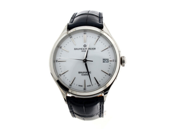 BAUME & MERCIER Herren-Lederbanduhr mit Automatikwerk
