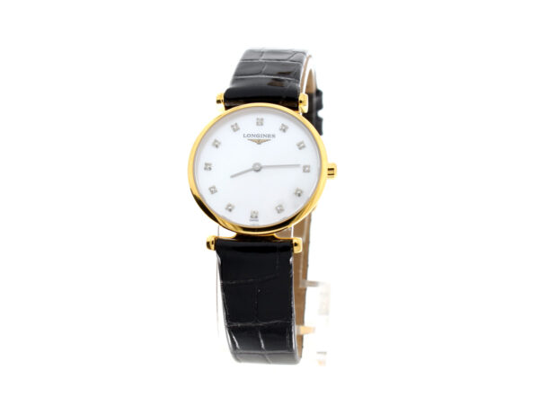 LONGINES Damenuhr mit Diamant-Perlmut-Ziffernblatt