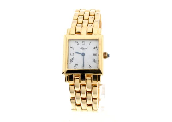 CHOPARD Vintage Damenuhr in 18-Karat-Gold, Quartzwerk und Faltschließe.