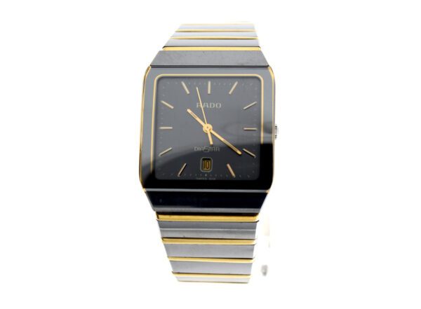 RADO Diastar Damenuhr in Keramik/ Gold (Bicolor), Faltschließe und Quartzwerk.