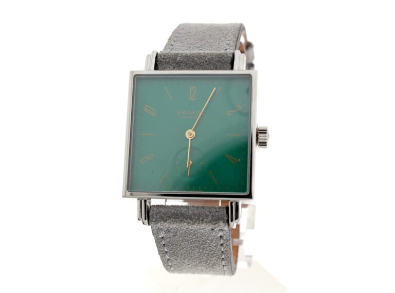 NOMOS Tetra Clärchen Herrenuhr mit Edelstahlgehäuse, Sichtboden 