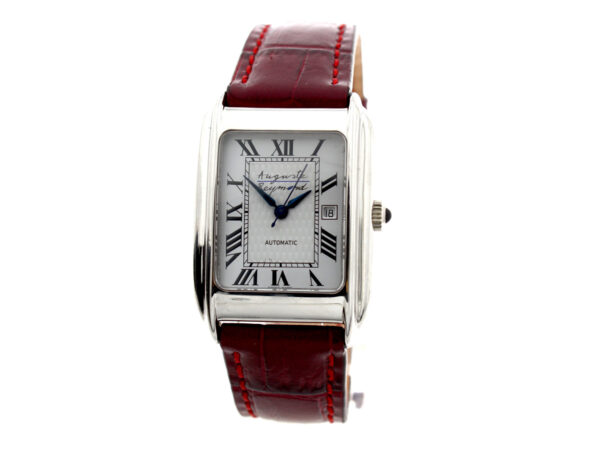 AUGUSTE REYMOND Automatic mit Plaquegehäuse und ETA-Automatikwerk, Cabochon Krone, Glasboden und Zentralsekunde.