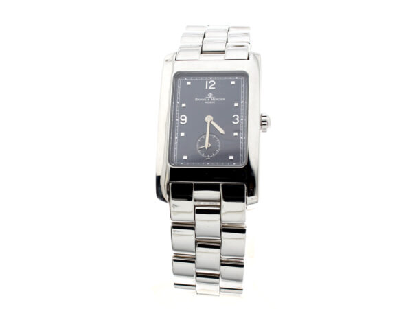 BAUME MERCIER Edelstahl Damenuhr mit ETA-Quartzwerk und Doppelfaltschließe.