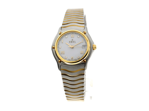 EBEL Classic Sport Damenuhr mit Stahl-/ Goldgehäuse (Bicolor), Quartzwerk, Datum und Sekunde.