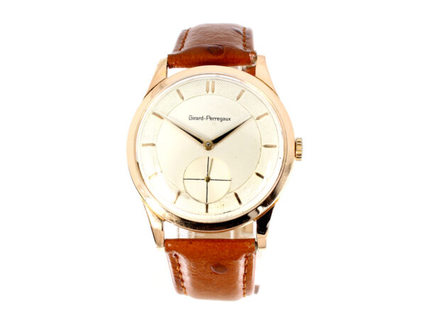 GIRARD PERREGAUX Herren-Armbanduhr mit 18 Karat Roségold-Gehäuse, Handaufzug und kleiner Sekunde.