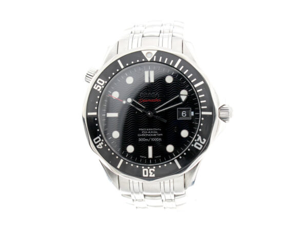 OMEGA Seamaster Professional Herrenuhr mit Stahlgehäuse, Co Axial-Automatikwerk, Schraubkrone und OMEGA-Box.
