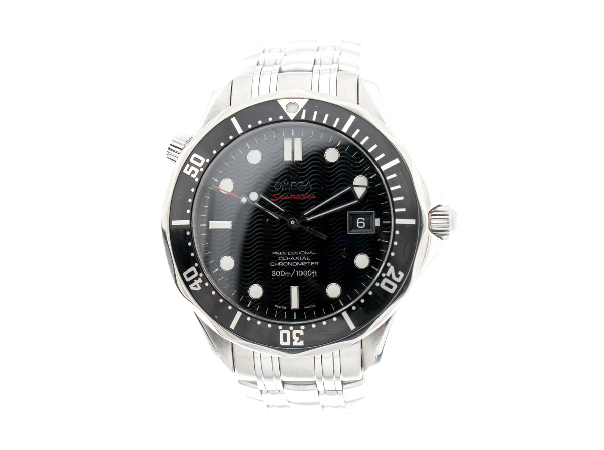 OMEGA Seamaster Professional Herrenuhr mit Stahlgehäuse, Co Axial-Automatikwerk, Schraubkrone und OMEGA-Box.