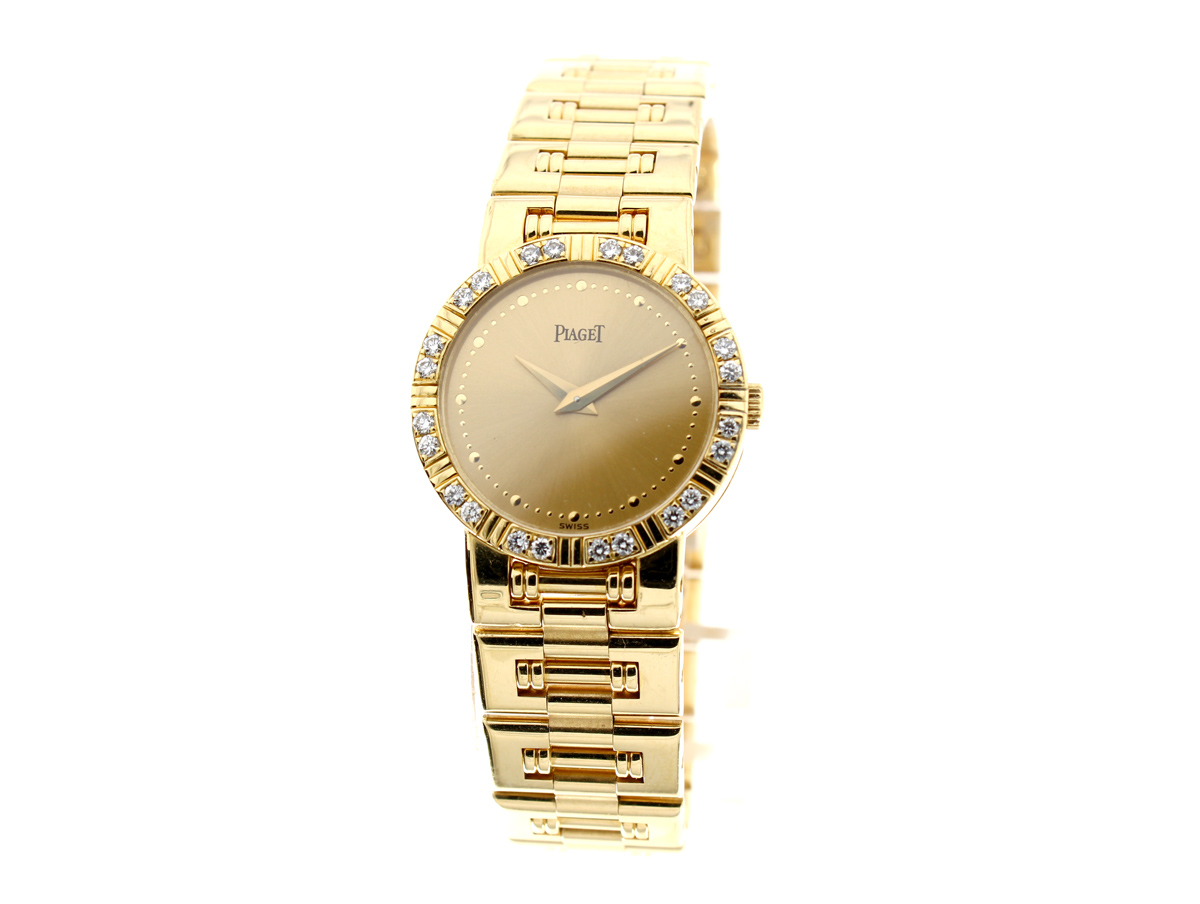 PIAGET Dancer Damenuhr, 18-Karat-Goldgehäuse + 18-Karat-Goldband, Quartzwerk und Saphirglas.