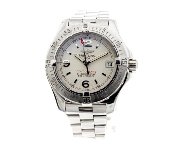 BREITLING Colt Ocean Damenuhr mit Edelstahlgehäuse, ETA-Quarzwerk, Faltschließe im Full-Set.