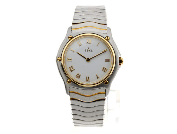 EBEL Sport Classic Damenuhr mit Stahl-/ Goldgehäuse, Ebel-Quarzwerk, Faltschließe im Full-Set.