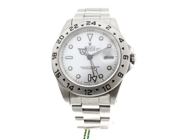 ROLEX  Explorer II Herren-Armbanduhr mit Edelstahlgehäuse, Rolex-Automatikwerk, GMT-Faltschließe und Datumslupe im Full-Set.