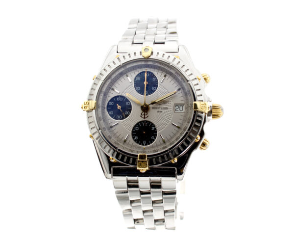 BREITLING Chronomat Chronograph mit Edelstahlgehäuse, Automatikwerk, Schraubkrone und drehbarer Lünette.