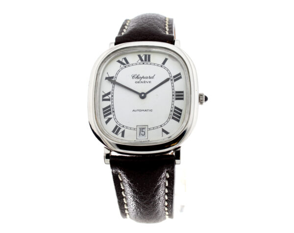 CHOPARD Geneve Herrenuhr mit Edelstahlgehäuse, Automatikwerk, Datum und Chopard-Zertifikat.